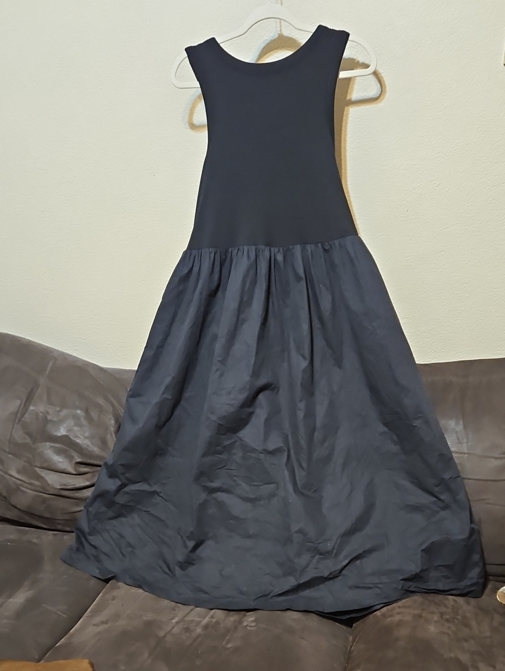 Old Navy Black Sleeveless Maxi Drop-Waist Dress with Full Skirt